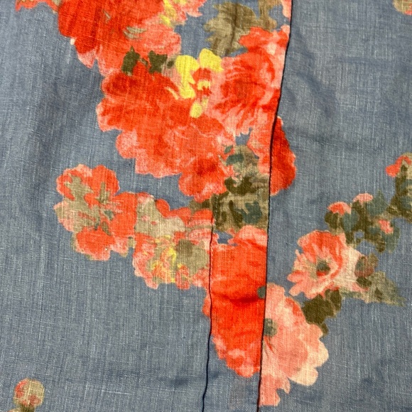 Joules Lisia Women’s 8 Sleeveless Button Down Blue Floral Lined Dress Flax Linen - Picture 9 of 15